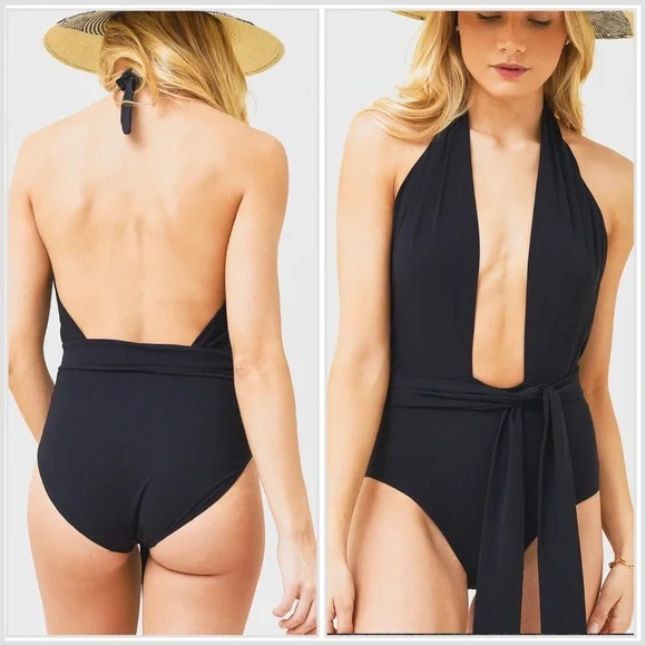 Tory Burch Wrap One-Piece Swimsuit Size L